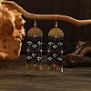 Bohemian Style Flower Glass Bead Handmade Dangle Earrings ZK4916-4-1