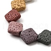 Dyed Natural Lava Rock Beads Strands G-A264-A03-01A-3