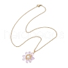 Glass & Glass Pearl Beads Pendants Necklaces for Women NJEW-MZ00106-07-4
