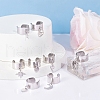 8Pcs 8 Styles 304 Stainless Steel Open Cuff Rings Set RJEW-UN00005-2