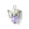 Imitation Pearl Acrylic Pendants PALLOY-JF02624-03-2