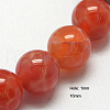 Natural Fire Crackle Agate Beads Strands G-G212-16mm-10-2