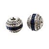Round Brass Micro Pave Cubic Zirconia Beads KK-L230-11P-03-1