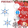 Christmas Snowflake Glass Pendant Decoration HJEW-GO00059-3