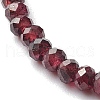 Natural Garnet Beaded Bracelets BJEW-JB06384-01-4