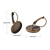 Brass Leverback Earring Findings KK-C1244-16mm-AB-NR-2