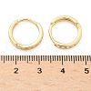 Heart Brass Hoop Earrings EJEW-Z102-21G-5