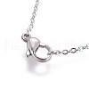 304 Stainless Steel Pendant Necklaces STAS-I111-08-4