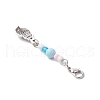 Ocean Theme Alloy Charm & Glass Beads Pendant Decorations HJEW-JM03157-04-4