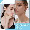 SUNNYCLUE 80Pcs 2 Colors 304 Stainless Steel Hoop Earrings Finding FIND-SC0012-48-5