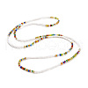 Glass Seed Beaded Elastic Waist Bead Chains NJEW-C00021-02-2
