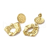 304 Stainless Steel Textured Teardrop Dangle Stud Earrings for Women EJEW-Q781-31G-2
