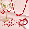 GOMAKERER 7 Strands 7 Styles  Opaque Solid Color Glass Beads Strands EGLA-GO0001-02A-4