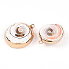 Natural Sea Shell Pendants SSHEL-N038-38A-2