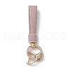 Microfiber & Zinc Alloy & Crystal Rhinestone Keychain KEYC-G062-01C-2