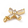 Rack Plating Brass Micro Pave Cubic Zirconia Pendants KK-E281-15G-4