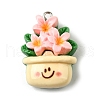 Opaque Resin Pendants CRES-D307-08P-B-1