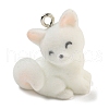 Flocking Resin Cute Pendants RESI-L043-01P-01-1