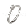   1Pc Adjustable Sterling Sliver Finger Ring Components FIND-PH0023-44-1