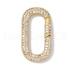 Rack Plating Brass Micro Pave Cubic Zirconia Twister Clasps KK-NH0002-19G-01-1