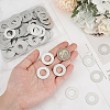 AHADERMAKER 100Pcs Aluminum Linking Rings FIND-WR0001-50-3
