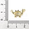 Brass Pave Clear and Blue Cubic Zirconia Links ZIRC-I356-09G-3