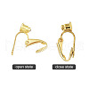 Brass Clip-on Earring Converters Findings X-KK-Q115-G-3