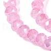 Baking Electroplate Glass Beads Strands DGLA-A039-J8mm-B16-3