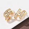 Brass Micro Pave Clear Cubic Zirconia Clip-on Earrings EJEW-K286-10G-2