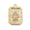 Brass Micro Pave Cubic Zirconia Pendants KK-D283-30G-03-1