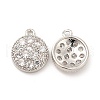 Brass Micro Pave Cubic Zirconia Charms KK-E071-12P-1