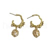 Zinc Alloy with Nuggets Plastic Pearl Stud Dangle Earrings FS-WGA4D40-01-5