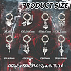 16Pcs 8 Style Gothic Style Alloy Shoe Charms HJEW-AB00630-2