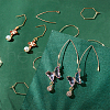 AHADERMAKER 12 Pairs 6 Styles Brass Earring Hooks KK-GA0001-61-5