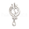 Brass Clear Cubic Zirconia Pendants KK-I695-064P-2