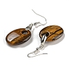Rack Plating Oval Brass Dangle Earrings EJEW-B064-03P-02-2