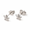 Non-Tarnish 304 Stainless Steel Star Stud Earrings for Women EJEW-C004-08P-1