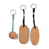  3Pcs 3 Style Creative Environmental Protection Cork Keychains KEYC-NB0001-69-1