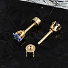 Flat Round Glass Ear Fake Plugs EJEW-H105-22G-B-4