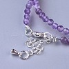 Natural Amethyst Beaded Necklaces NJEW-K114-B-A21-3
