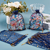 Beebeecraft 50Pcs Gold Stamping Moon & Star Organza Drawstring Gift Storage Bags OP-BBC0001-03C-03-4