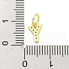 Letter Brass Micro Pave Clear Cubic Zirconia Pendants KK-K354-06G-Y-3