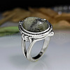 Oval Natural Labradorite Finger Rings WG970F5-02-1