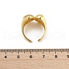 Brass Micro Pave Clear Cubic Zirconia Cuff Rings for Women RJEW-S622-07G-4