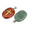 Natural Mixed Stone Pendants G-S392-01A-2