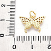 Brass Micro Pave Clear Cubic Zirconia Pendants KK-N268-13G-3