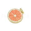Brass Enamel Pendants KK-H072-14G-02-2