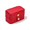 Mini Rectangle Velvet Ring Storage Boxes with Snap Buttons CON-Z009-02E-2