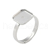 Non-Tarnish 304 Stainless Steel Adjustable Ring Components STAS-Z064-03P-1