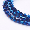 Electroplate Glass Beads Strands X-EGLA-S057-2-3